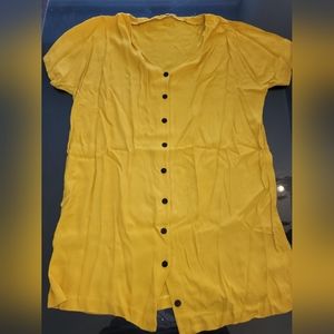 MadeWELL Mustard Button Dress s:L